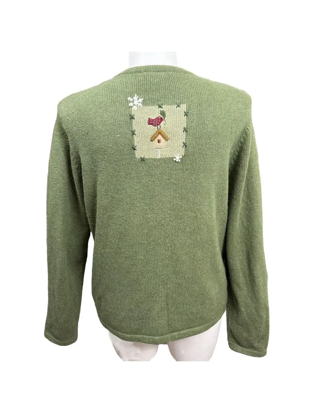 Croft & Barrow‎ Christmas Cardigan Size L Green